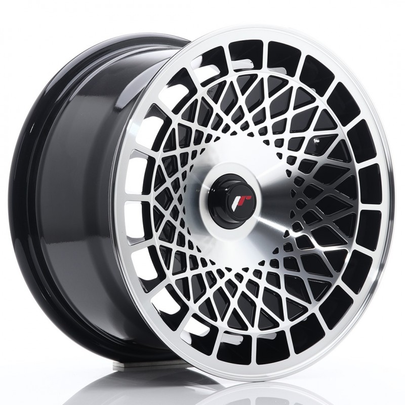 Llanta jr wheels jr14 15x8 et20-25 blank gloss black machined face