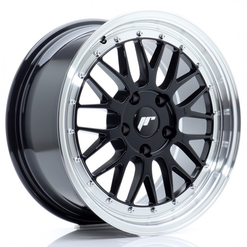 Llanta jr wheels jr23 17x8 et35 5x100 gloss black w/machined lip