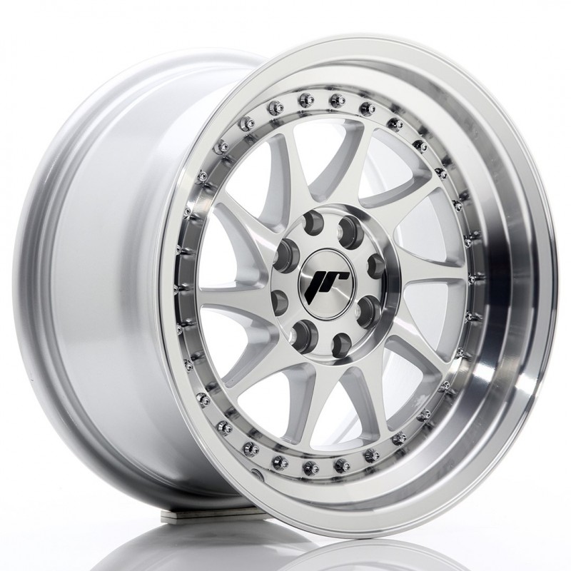 Llanta jr wheels jr26 15x8 et25 4x100/108 silver machined face