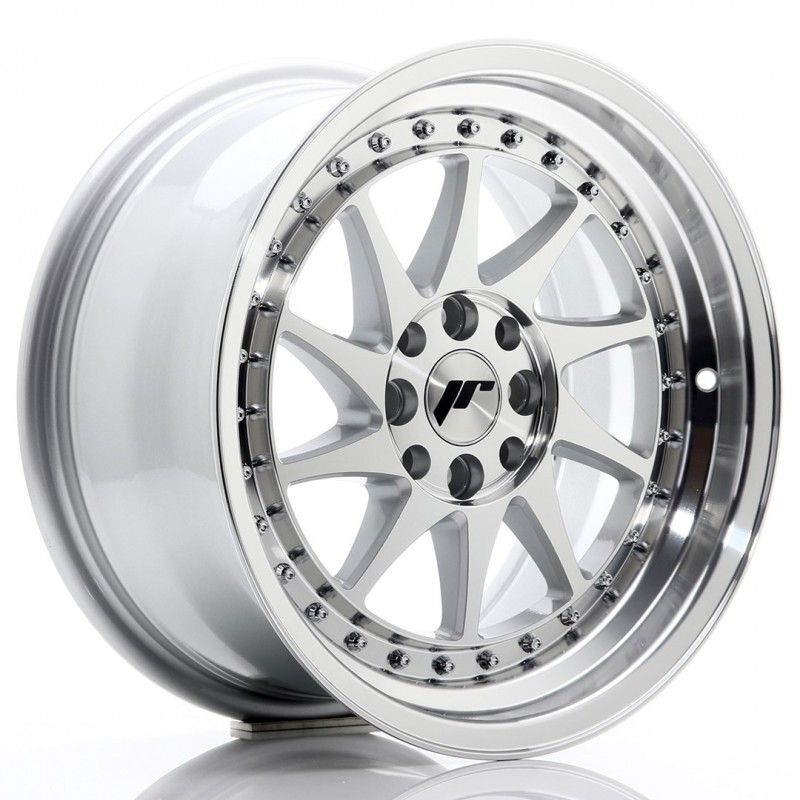 Llanta jr wheels jr26 16x8 et25 4x100/108 silver machined face