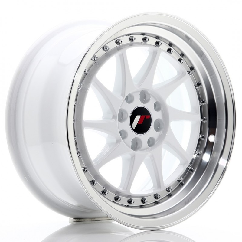 Llanta jr wheels jr26 16x8 et25 4x100/108 white w/machined lip