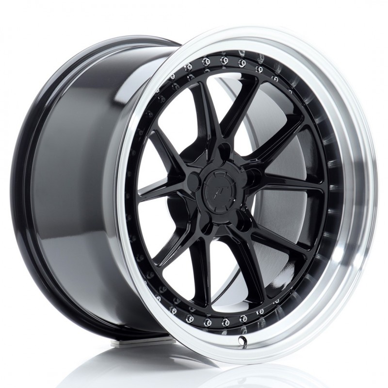 Llanta jr wheels jr39 18x10,5 et15-22 5h blank glossy black w/machined lip