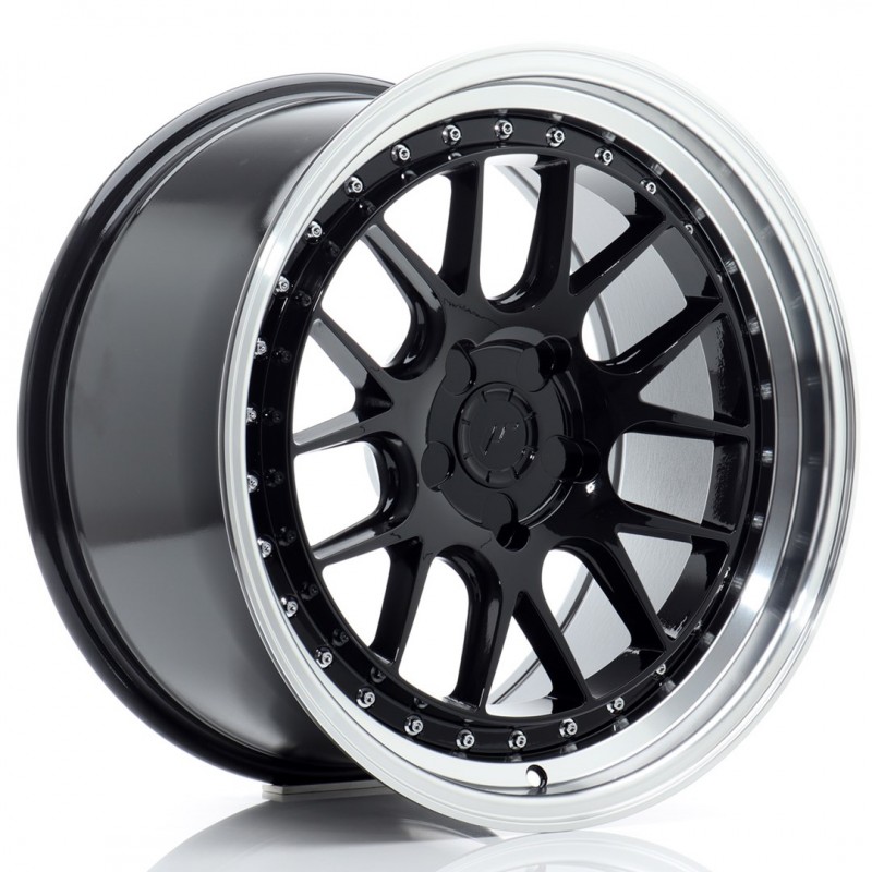 Llanta jr wheels jr40 18x9,5 et15-35 5h blank glossy black w/machined lip