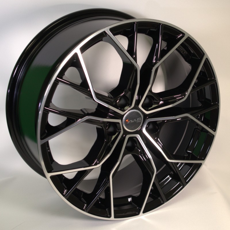 Llanta avus ac-m10 8x18 5x112 et30 66.7 black polished