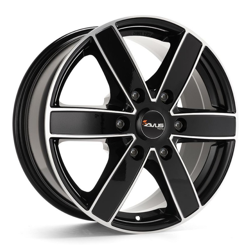 Llanta avus ac-v61 6.5x16 6x125 et68 74.1 black 