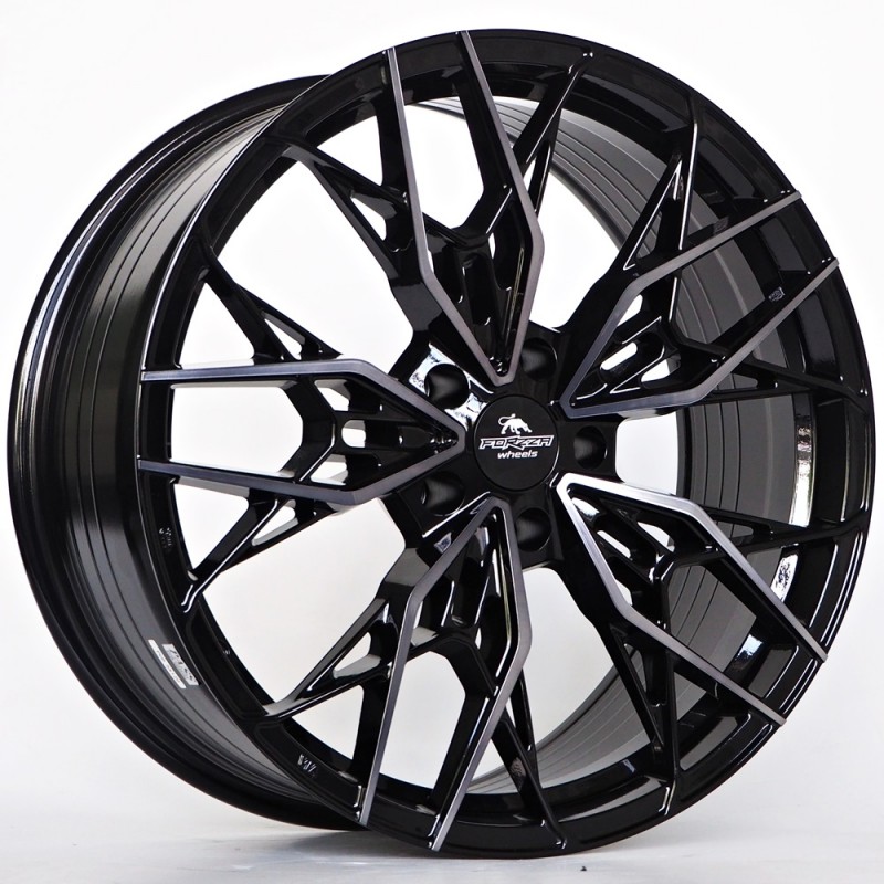 Llanta forzza spectrum 9x20 5x120 et32 72.56 bfm + black clear coat 