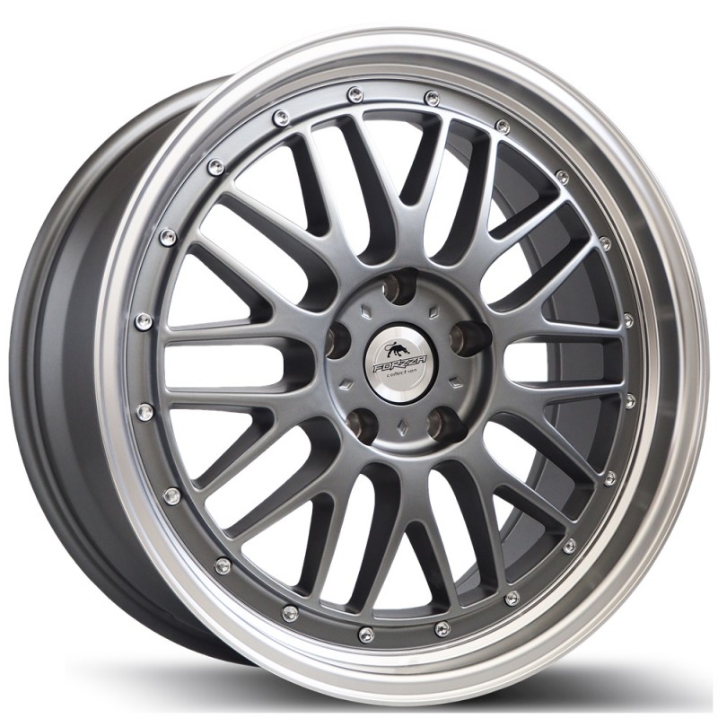 Llanta forzza brave 8.5x19 5x112 et35 66.45 gun half matt/lip machined 