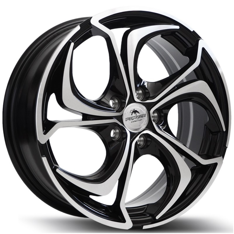 Llanta forzza aktia 6.5x16 5x0 et38 73.10 black face machined 