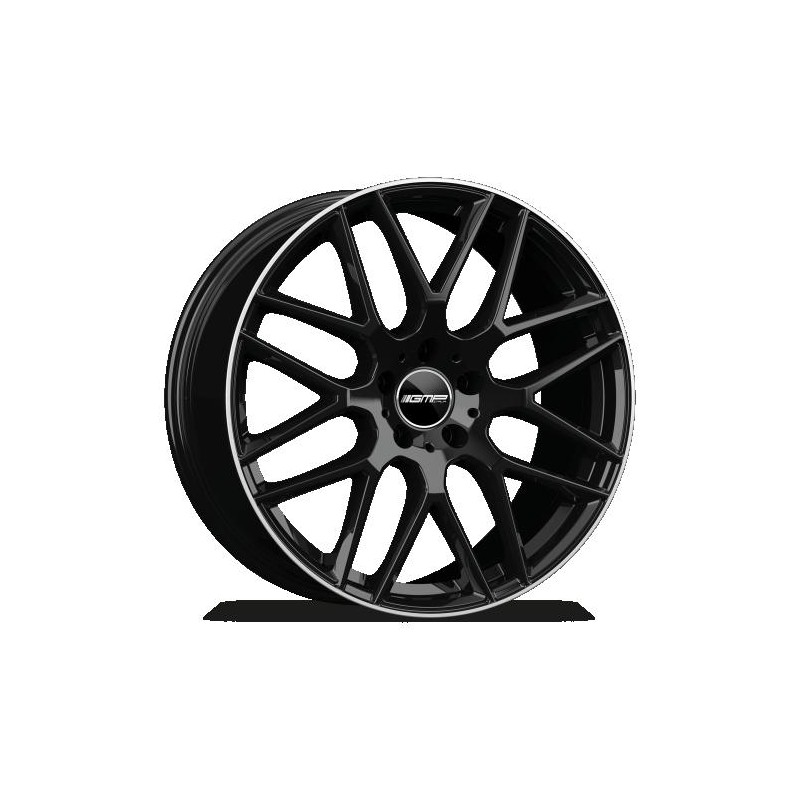 BERGHEM 8.5X20 5X112 ET45 66.6 BLACK LIP POLISHED