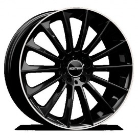 Llanta gmp stellar 7.5x18 5x112 et45 66.6 black diamond lip