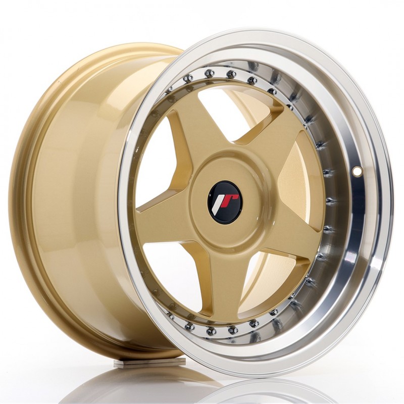 Llanta jr wheels jr6 17x10 et20 blank gold w/machined lip