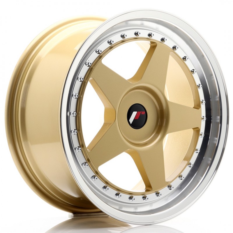 Llanta jr wheels jr6 18x8,5 et20-40 blank gold w/machined lip