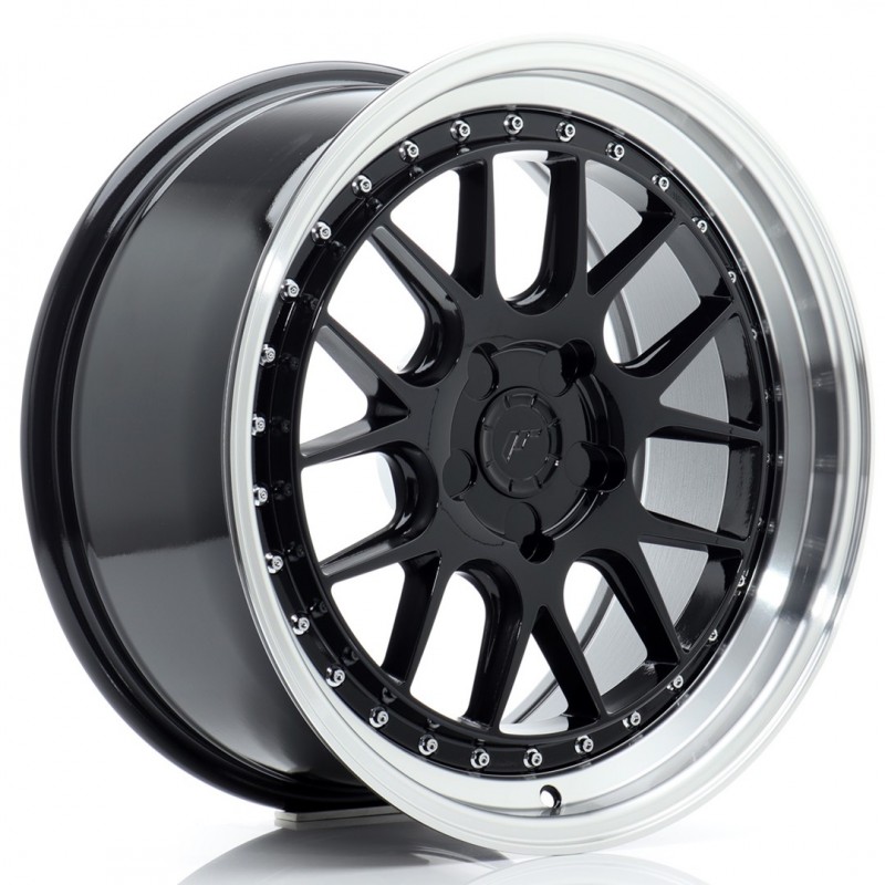 Llanta jr wheels jr40 18x8,5 et15-35 5h blank glossy black w/machined lip