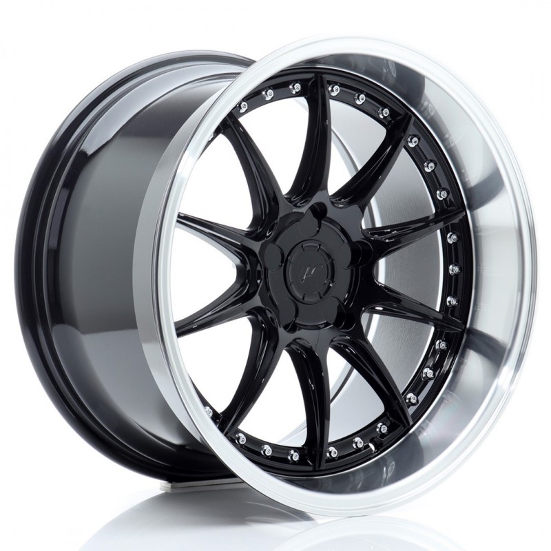 Llanta jr wheels jr41 18x10,5 et15-25 5h blank glossy black w/machined lip