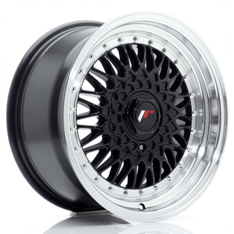 Llanta jr wheels jr9 16x8 et25 blank gloss black w/machined lip