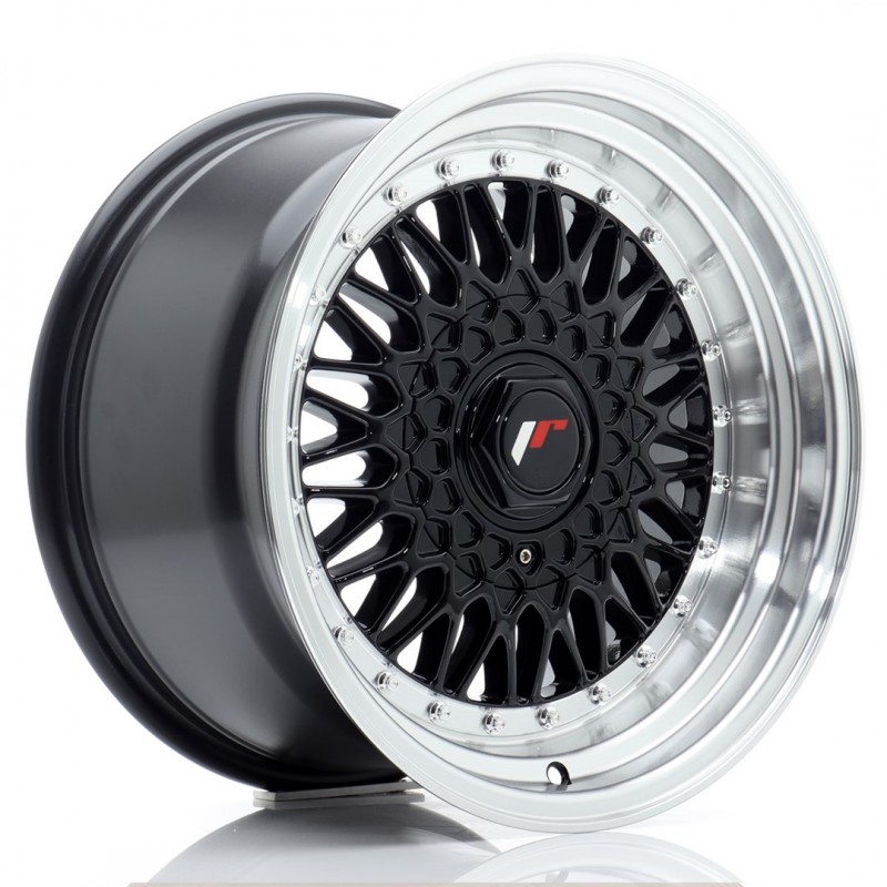 Llanta jr wheels jr9 16x9 et20 4x100/108 gloss black w/machined lip