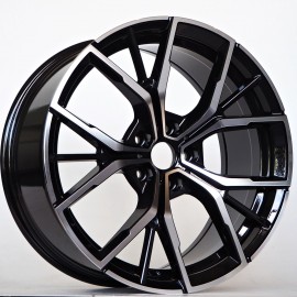 Llanta st wheels austin 8x19 5x112 et30 66.60 black face machined 