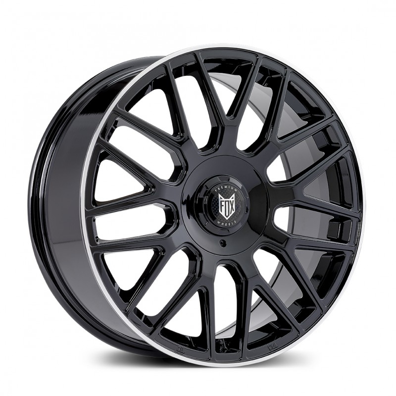 Llanta fox vr3 7.5x17 10x100x112 et40 66.6 black lip polished