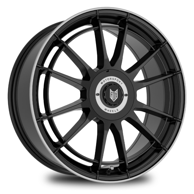 Llanta fox vr4 6.5x16 4x100x108 et38 73.1 black satin lip polished