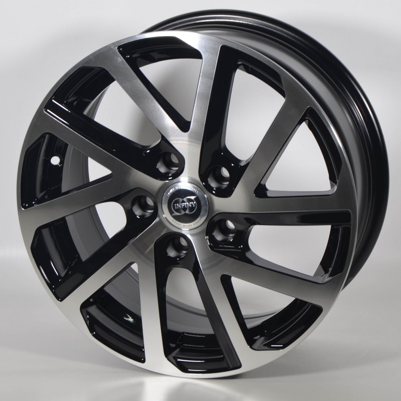 Llanta infiny cobalt 6.5x15 5x112 et40 73.1 pulida negra