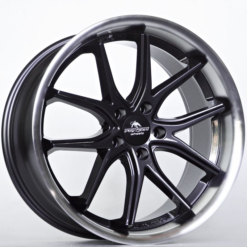 Llanta forzza storm 9x20 5x112 et25 66.45 black magic lip polished 