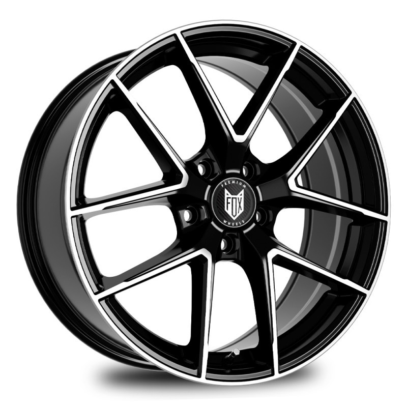 Llanta fox fx5 8x17 5x108 et42 73.1 black polished