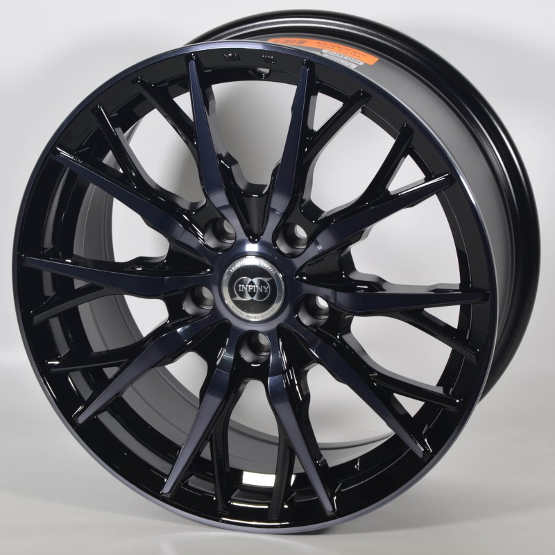 Llanta infiny spike 7.5x17 4x108 et25 65.1 pulido negro interior negro