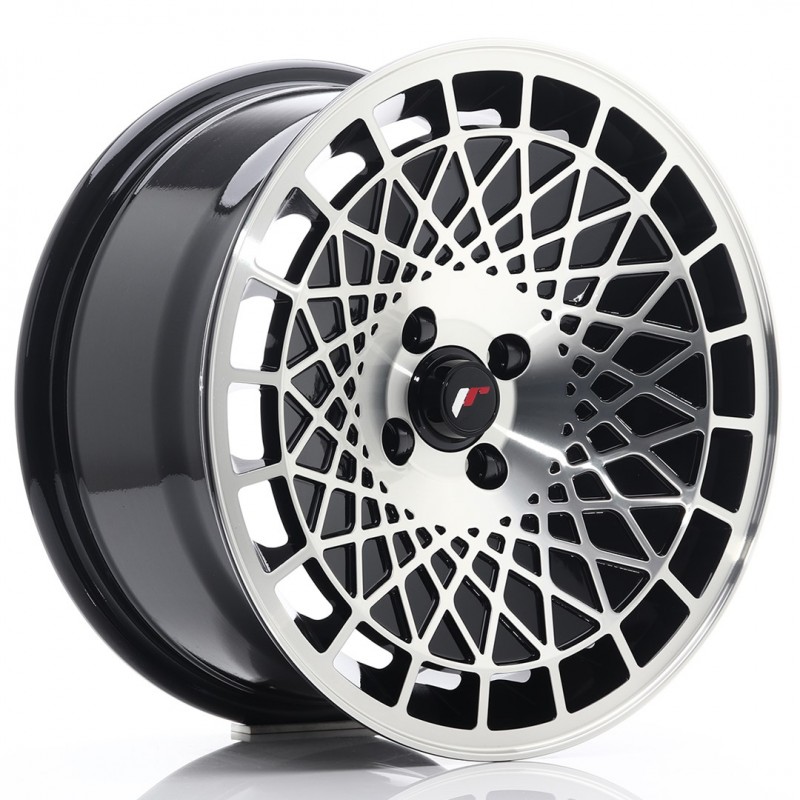 Llanta jr wheels jr14 16x8 et15 4x100 gloss black machined face