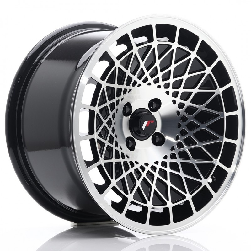 Llanta jr wheels jr14 16x9 et10 4x100 gloss black machined face