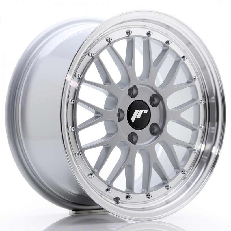 Llanta jr wheels jr23 17x8 et35 5x100 hyper silver w/machined lip