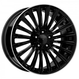 Llanta elite wheels x98 8.5x20 5x112 et45 66.6 black lip polished