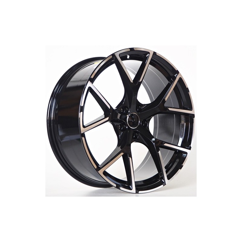 Llanta st wheels blade 8x18 5x112 et42 66.45 black face machined 