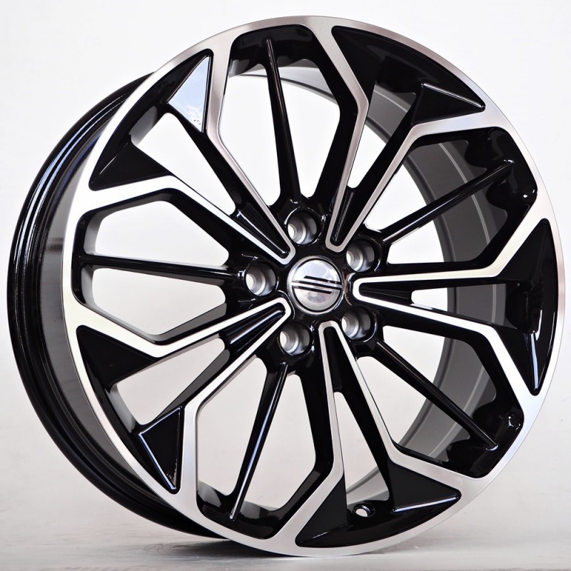 Llanta st wheels adra 8x18 5x108 et42 63.40 black face machined 