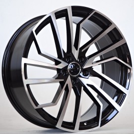 Llanta st wheels comet 10x22 5x112 et22 66.50 black face machined 