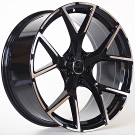 Llanta st wheels blade 8.5x19 5x112 et30 66.45 black face machined 