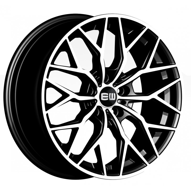 Llanta elite wheels ew22 9x19 5x112 et40 66.6 black polished