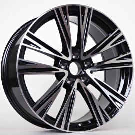 Llanta st wheels aria 8x18 0x112 et42 66.45 black face machined 