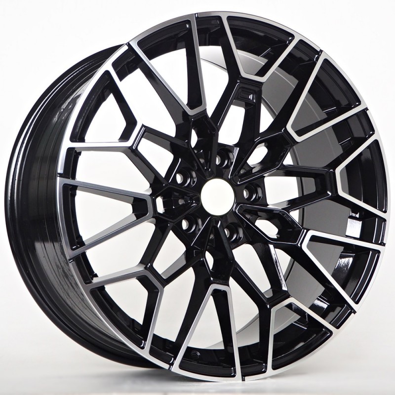 Llanta st wheels henry 8x19 5x112 et25 66.56 black face machined 