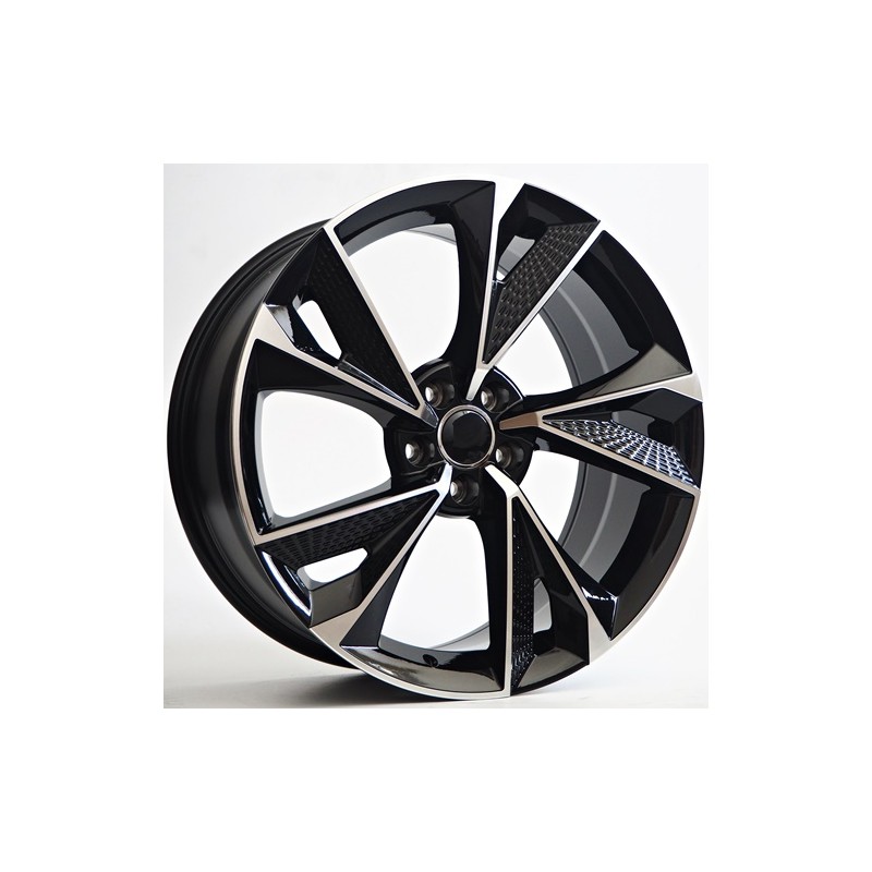 Llanta st wheels alto 9x20 5x112 et30 66.45 black face machined 