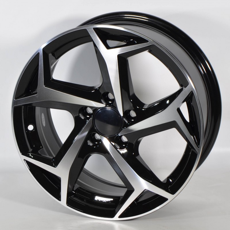 Llanta jw86 6x15 5x100 et35 57.1 black polished