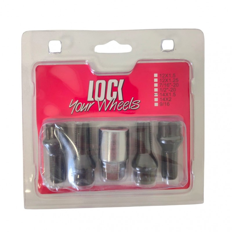 JUEGO TORNILLOS ANTIRROBO 12X1.50 4+1 NEGRO