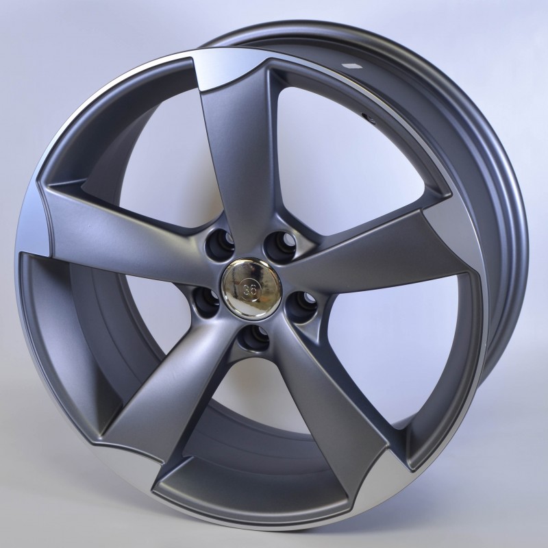 Llanta jw99 8.5x19 5x112 et40 66.6 antracithe matt lip polished 