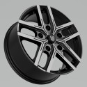 Llanta wx5 16x6.5 5x130 et50 89.1 black polished