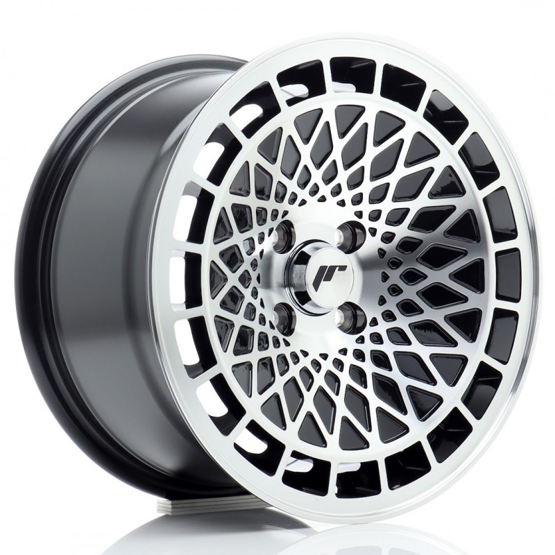 JR Wheels JR14 15x8 ET25 4x100 Gloss Black Machined Face JR Wheels JR14 15x8 ET25 4x100 Gloss Black Machined Face